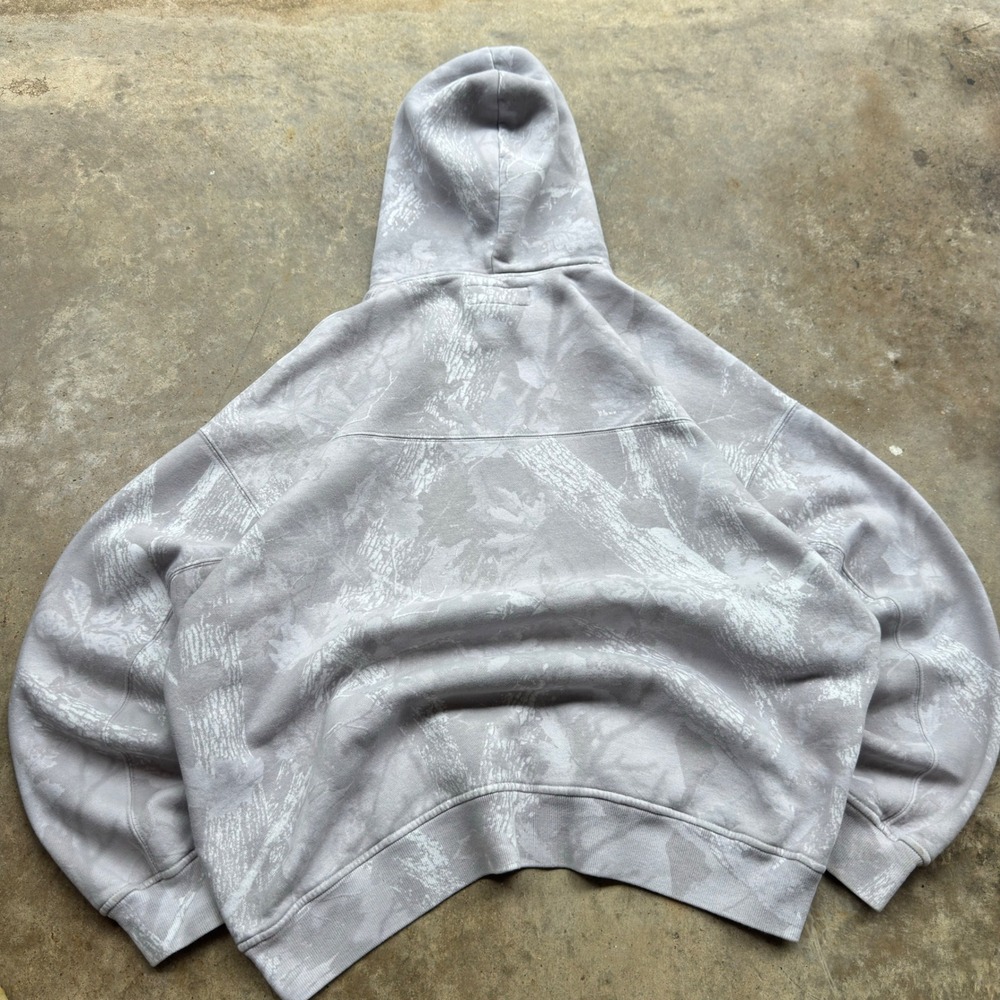 Vintage Y2K Abercrombie Yellowstone Montana Hoodie Camo Western Grey L (f10) - Picture 6 of 8